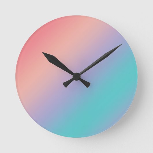 Gradiënt met regenboogkleuren ronde klok (Voorkant)