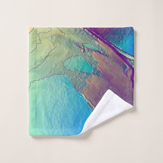 Gradiënt met rotskleurige duin met zacht helder bad handdoek (Wasdoekje)