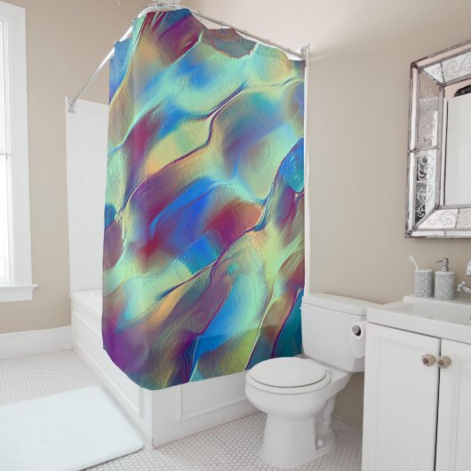 Gradiënt met rotskleurige duin met zacht helder douchegordijn (In situ)