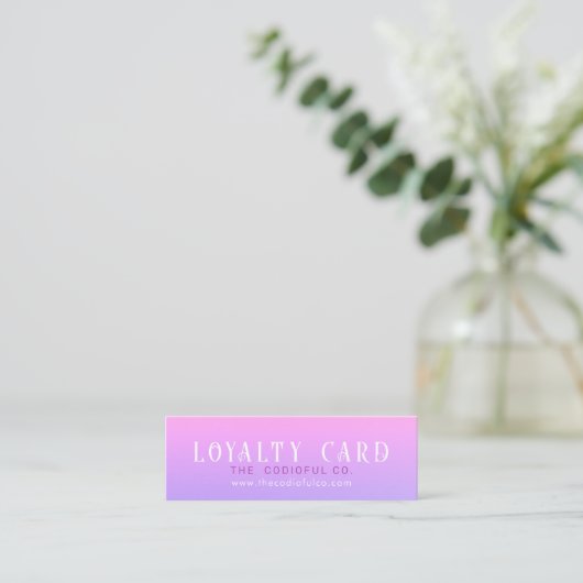 Gradient Mini Loyalty Kaart (Staand voorkant)