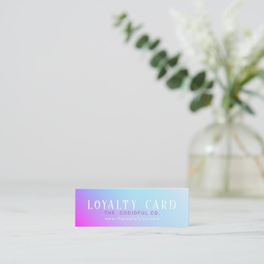 Gradient Mini Loyalty Kaart (Staand voorkant)