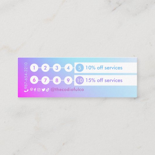Gradient Mini Loyalty Kaart (Achterkant)