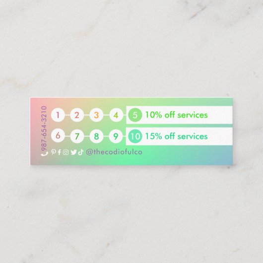 Gradient Mini Loyalty Kaart (Achterkant)