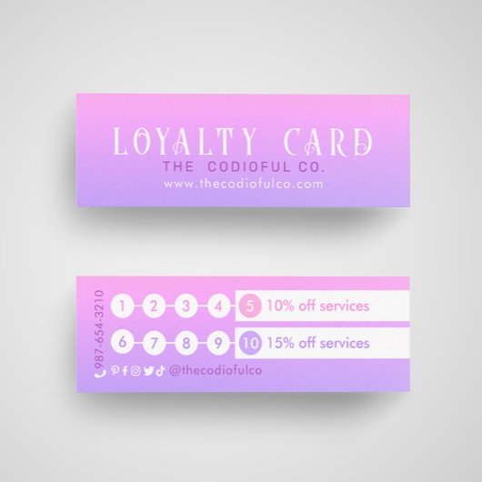 Gradient Mini Loyalty Kaart