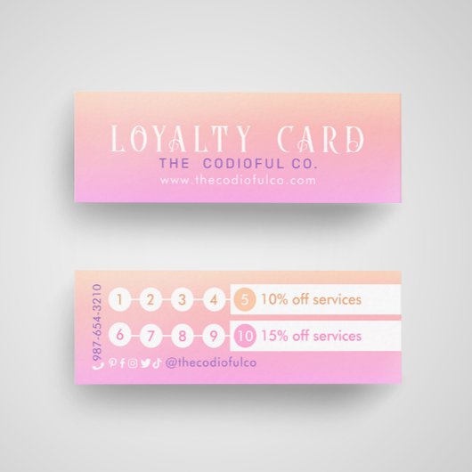 Gradient Mini Loyalty Kaart
