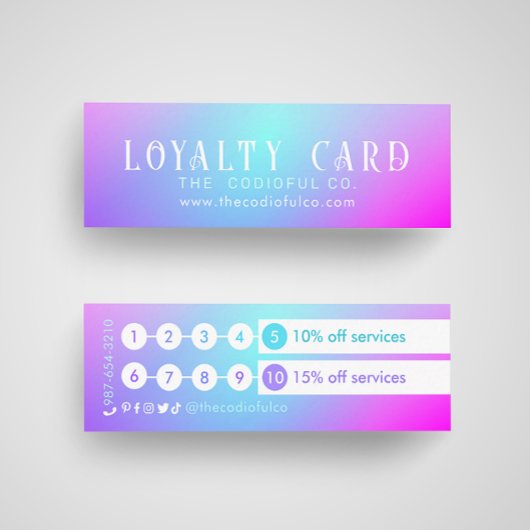 Gradient Mini Loyalty Kaart