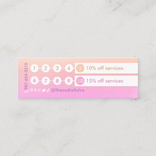 Gradient Mini Loyalty Kaart (Achterkant)