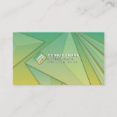 Gradiënt Moderne 3D Geometrische Abstracte QR Code Visitekaartje (Voorkant)