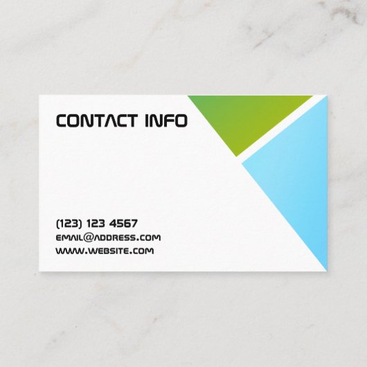 Gradiënt moderne gespleten ruimte visitekaartje (Achterkant)