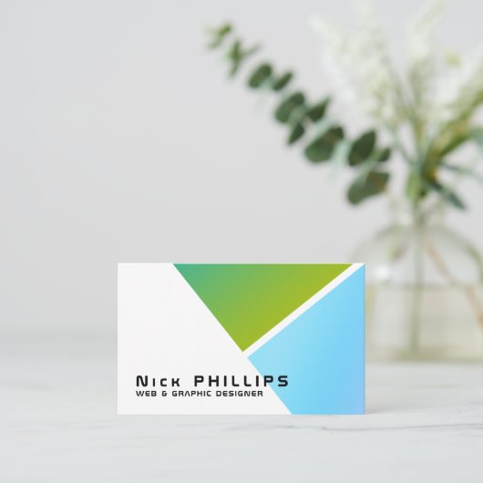 Gradiënt moderne gespleten ruimte visitekaartje (Staand voorkant)