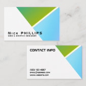Gradiënt moderne gespleten ruimte visitekaartje (Voorkant / Achterkant)