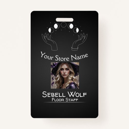 Gradiënt Moon Phase Employee Badge (Voorkant)