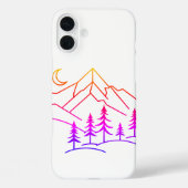 Gradient Mountain Forest iPhone Case (Achterkant)