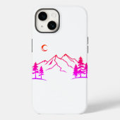 Gradient Mountain Landscape Phone Case (Achterkant)