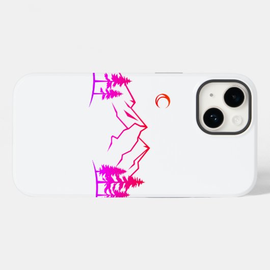 Gradient Mountain Landscape Phone Case (Achterkant (horizontaal))