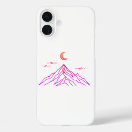 Gradient Mountain & Moon iPhone 16 Plus Hoesje