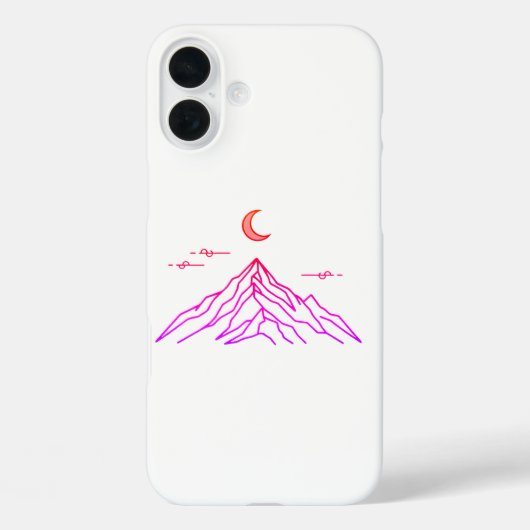 Gradient Mountain & Moon Case-Mate iPhone Case (Achterkant)