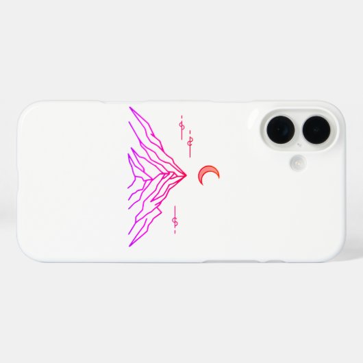 Gradient Mountain & Moon Case-Mate iPhone Case (Achterkant (horizontaal))