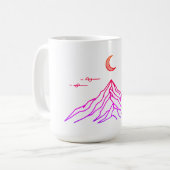 Gradient Mug "Vivid Peaks & Moon" Koffiemok (Voorkant links)