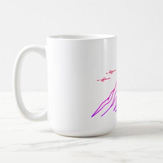 Gradient Mug "Vivid Peaks & Moon" Koffiemok (Links)