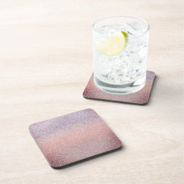 Gradiënt namaak glittersparel roze  bier onderzetter
