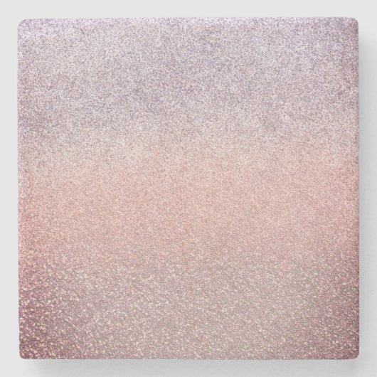 Gradiënt Nep Glitter Glitterig Roze   Stenen Onderzetter (Voorkant)