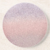 Gradiënt Nep Glitter Glitterig Roze Zandsteen Onderzetter (Voorkant)
