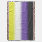 Gradiënt Nonbinary Pride Flag – Nonbinary Flag Deken (Voorkant Verticaal)