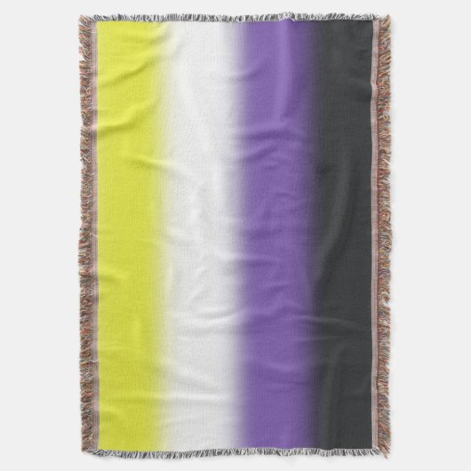 Gradiënt Nonbinary Pride Flag – Nonbinary Flag Deken (Voorkant Verticaal)