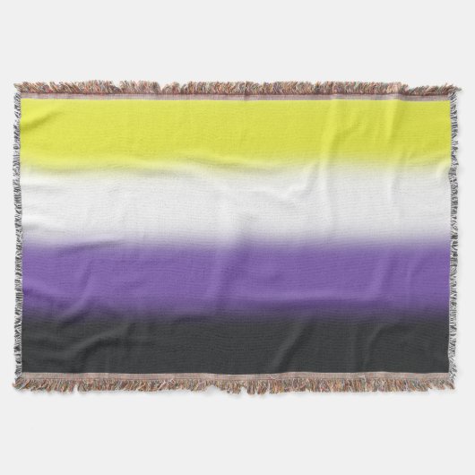 Gradiënt Nonbinary Pride Flag – Nonbinary Flag Deken (Voorkant)