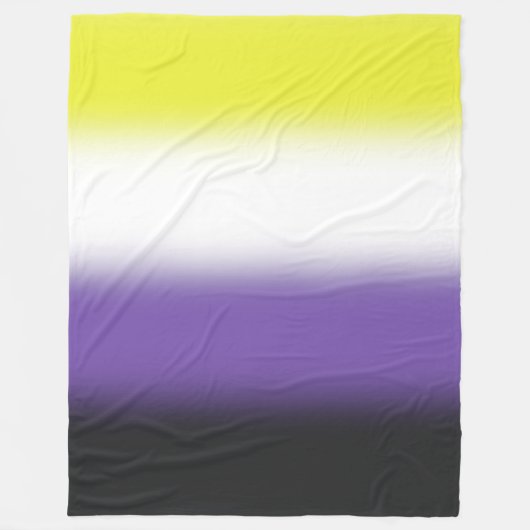 Gradiënt Nonbinary Pride Flag – Nonbinary Flag Fleece Deken (Voorkant)