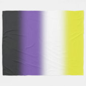 Gradiënt Nonbinary Pride Flag – Nonbinary Flag Fleece Deken (Voorkant (Horizontaal))