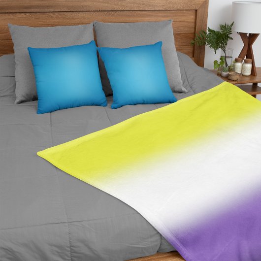 Gradiënt Nonbinary Pride Flag – Nonbinary Flag Fleece Deken