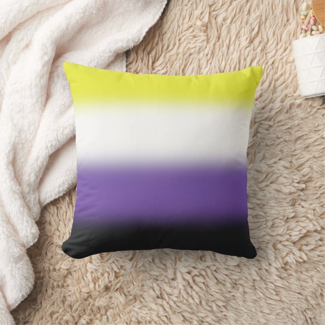 Gradiënt Nonbinary Pride Flag – Nonbinary Flag Kussen (Deken)