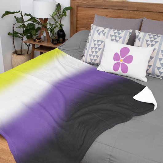Gradiënt Nonbinary Pride Flag – Nonbinary Flag Sherpa Deken