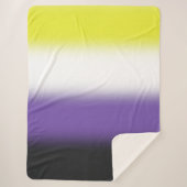 Gradiënt Nonbinary Pride Flag – Nonbinary Flag Sherpa Deken (Voorkant)