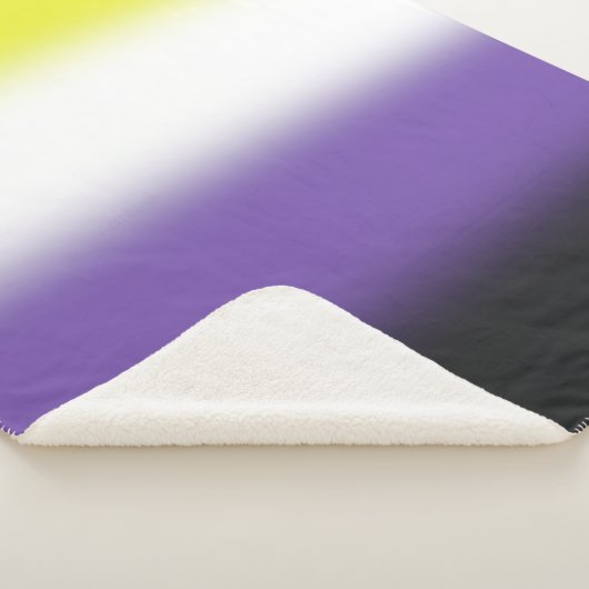 Gradiënt Nonbinary Pride Flag – Nonbinary Flag Sherpa Deken (3/4)