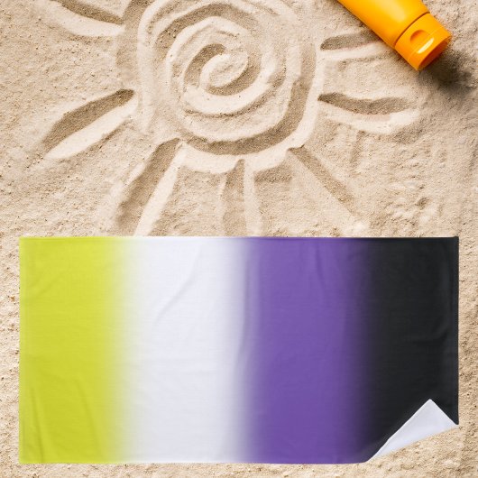 Gradiënt Nonbinary Pride Flag – Nonbinary Flag Strandlaken