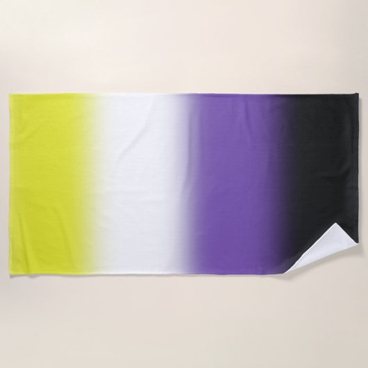Gradiënt Nonbinary Pride Flag – Nonbinary Flag Strandlaken (Voorkant)