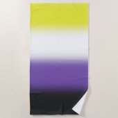 Gradiënt Nonbinary Pride Flag – Nonbinary Flag Strandlaken (Voorkant)