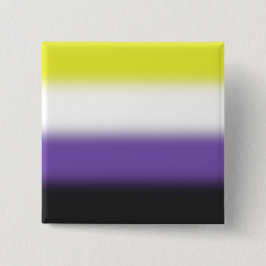 Gradiënt Nonbinary Pride Flag – Nonbinary Flag Vierkante Button 5,1 Cm