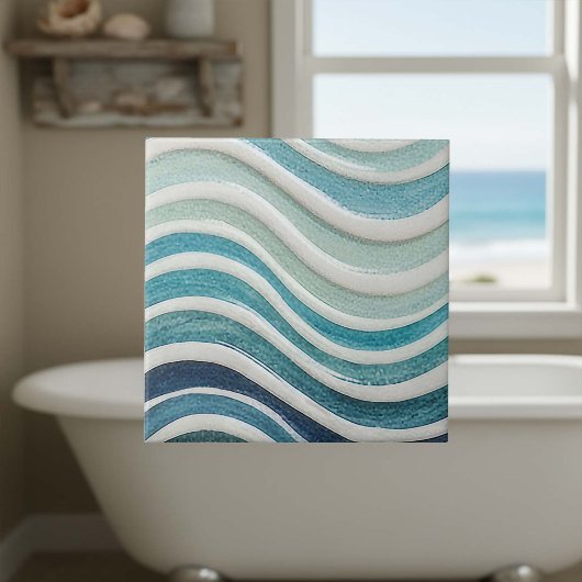 Gradient Ocean Waves Coastal Pattern ID1197 Tegeltje