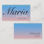 Gradient Ombré Beauty Makeup Artistry Roze Visitekaartje (Voorkant / Achterkant)