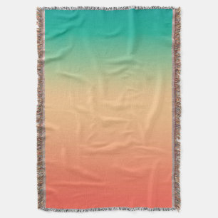 Gradient ombre coral blush beige green soft blurre deken