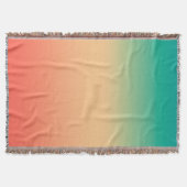 Gradient ombre coral blush beige green soft blurre deken (Voorkant)