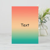 Gradient ombre coral blush beige green soft blurre kaart (Staand voorkant)