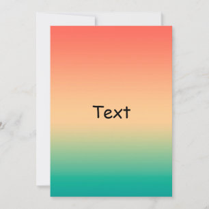 Gradient ombre coral blush beige green soft blurre kaart