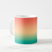 Gradient ombre coral blush beige green soft blurre koffiemok (Voorkant links)