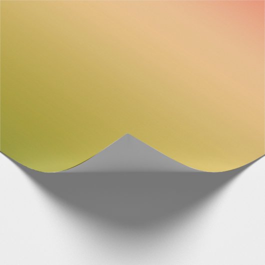 Gradiënt ombre coral blush beige limoen zacht wazi cadeaupapier (Hoek)