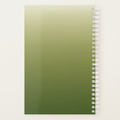 Gradiënt Ombre Groen Gepersonaliseerd Planner (Achterkant)